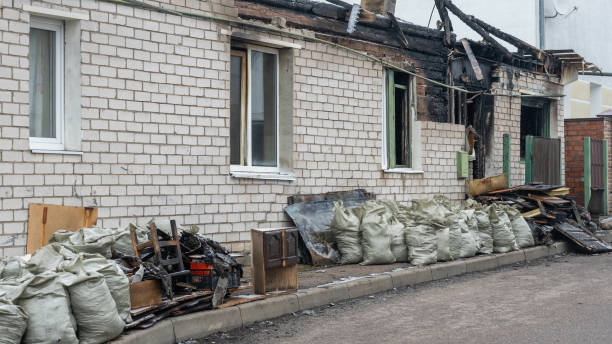 Professional Fire Damage Repair technician working in Le Center, MN